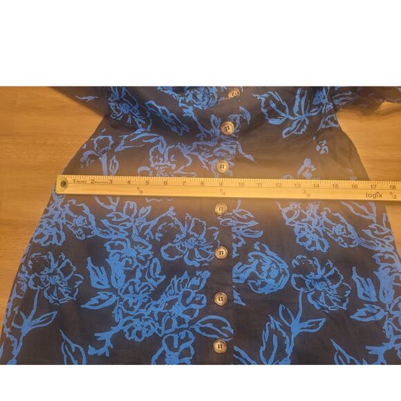 NWT Free People “A Thing Called Love” Mini Dress Blue Sz 2 Festival Boho Chic - Picture 9 of 11
